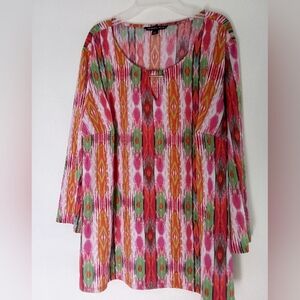 Zac & Rachel Multicolor Ikat Tunic Top
